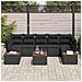 Set Divano da Giardino con cuscino 8 pcs Nero Poly Rattan - Foto miniatura 3