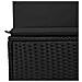 Set Divano da Giardino con cuscino 8 pcs Nero Poly Rattan - Foto miniatura 8