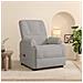 Poltrona Alzapersona Reclinabile Grigio Chiaro in Scamosciato - Foto miniatura 2
