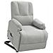 Poltrona Alzapersona Reclinabile Grigio Chiaro in Scamosciato - Foto miniatura 3