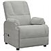 Poltrona Alzapersona Reclinabile Grigio Chiaro in Scamosciato - Foto miniatura 4