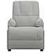Poltrona Alzapersona Reclinabile Grigio Chiaro in Scamosciato - Foto miniatura 5