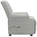 Poltrona Alzapersona Reclinabile Grigio Chiaro in Scamosciato - Foto miniatura 6