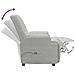 Poltrona Alzapersona Reclinabile Grigio Chiaro in Scamosciato - Foto miniatura 8