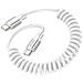 Cavo Usb-c A Usb-c 100w 480 Mb /s A Spirale Retrattile Da 12 A 50 Cm, Bianco - Foto miniatura 1