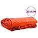 Telo 650g / m² Arancione 2,5 x 3,5 m Tela con rivestimento in PVC - Foto miniatura 2