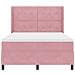 Letto a molle con materasso con led Rosa 160 x 200 cm Velluto - Foto miniatura 8