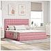 Letto con contenitore e materasso Rosa 180 x 200 cm Velluto - Foto miniatura 2
