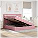 Letto con contenitore e materasso Rosa 180 x 200 cm Velluto - Foto miniatura 4