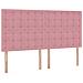 Letto con contenitore e materasso Rosa 180 x 200 cm Velluto - Foto miniatura 9