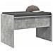 Panca per ingresso con cuscino Grigio cemento 63 x 38 x 40 cm - Foto miniatura 3