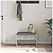 Panca per ingresso con cuscino Grigio cemento 63 x 38 x 40 cm - Foto miniatura 4