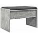 Panca per ingresso con cuscino Grigio cemento 63 x 38 x 40 cm - Foto miniatura 7