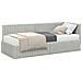 Struttura Letto Angolare con Materasso 2 pcs Grigio chiaro - Foto miniatura 1