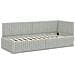 Struttura Letto Angolare con Materasso 2 pcs Grigio chiaro - Foto miniatura 6