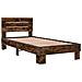 Struttura letto con testata Rovere Fumo 80 x 200 cm - Foto miniatura 3