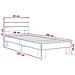 Struttura letto con testata Rovere Fumo 80 x 200 cm - Foto miniatura 8