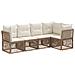 Set Divano da Giardino 5 pcs Beige polyrattan - Foto miniatura 1