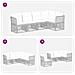 Set Divano da Giardino 5 pcs Beige polyrattan - Foto miniatura 6