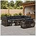 Set Divano da Giardino 13 pz Grigio e Grigio Scuro polyrattan - Foto miniatura 9