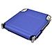 Lettino Prendisole Pieghevole Cuscino Schienale Regolabile Blu - Foto miniatura 6