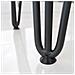 4 Gambe Per Tavolo A Forcina 35,5cm 2 Rebbi In Acciaio Nero Spessore 12mm - Foto miniatura 3