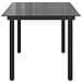 Tavolo Da Pranzo Per Giardino Vetro Alluminio 150x90x74 Cm Nero - Foto miniatura 8