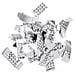 Metallic Confetti Rectangular 55x18mm, Silver, Laser Effe - Foto miniatura 1
