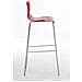 2 Sgabelli Alti HOOVER in Polipropilene - Set 2 Sgabelli Bar Design I Sedie Sgabello con Schienale I Sgabelli Ergonomici Rosso Cromato - Foto miniatura 3