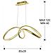 Lampada A Sospensione A Led Integrata, Foglia D'oro - Foto miniatura 5