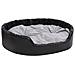 Lettino Per Cani Nero E Grigio 99x89x21 Cm Peluche E Similpelle - Foto miniatura 1