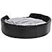 Lettino Per Cani Nero E Grigio 99x89x21 Cm Peluche E Similpelle - Foto miniatura 3