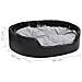 Lettino Per Cani Nero E Grigio 99x89x21 Cm Peluche E Similpelle - Foto miniatura 7