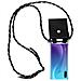 Catena Di Telefoni Cellulari Compatibile Con Huawei P30 Lite In Nero Argento - Coperchio Protettivo In Silicone Con Anelli D'argento, Cinturino In Corda E Custodia Staccabile - Foto miniatura 1