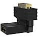 Adattatore Da Hdmi Femmina A Dvi Maschio A Gomito E Ruotabile 360° Placcato - Foto miniatura 1