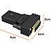 Adattatore Da Hdmi Femmina A Dvi Maschio A Gomito E Ruotabile 360° Placcato - Foto miniatura 3