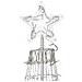 Albero Natale Luminoso 220cm 592 Led Bianco Caldo 8 Giochi Luce Metallo Esterno - Foto miniatura 3