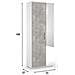 Scarpiera Tarassaco, Mobile Multiuso Da Ingresso Con Anta A Specchio, Armadio Moderno Portascarpe A 6 Ripiani, 100% Made In Italy, 72x37h195 Cm, Bianco E Cemento - Foto miniatura 3