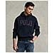 Felpa Ralph Lauren Uomo Navy Con Cappuccio In 100% Cotone Felpa Con Logo Tg M - Foto miniatura 4