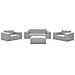 Set Da Giardino 5 Posti Grigio Chiaro E Bianco Rovigo - Foto miniatura 2