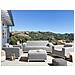 Set Da Giardino 5 Posti Grigio Chiaro E Bianco Rovigo - Foto miniatura 1