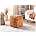 Pouf Sanawan Viscosa Marrone Dorato 50 Cm 50 Cm 50 Cm - Foto miniatura 1