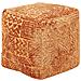 Pouf Sanawan Viscosa Marrone Dorato 50 Cm 50 Cm 50 Cm - Foto miniatura 6