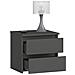 Comodino CL2, 2 cassetti, 40x35x40 cm, Colore Grigio Grafite - Foto miniatura 2