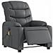 Poltrona Massaggiante Elettrica Reclinabile Grigio Similpelle - Foto miniatura 2