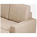 Divano Sakar 2 Posti (due Sedute Da 60cm) + Pouf Misure Esterne L. 148 P. 155 Colore Beige - Foto miniatura 2