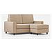 Divano Sakar 2 Posti (due Sedute Da 60cm) + Pouf Misure Esterne L. 148 P. 155 Colore Beige - Foto miniatura 4