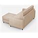 Divano Sakar 2 Posti (due Sedute Da 60cm) + Pouf Misure Esterne L. 148 P. 155 Colore Beige - Foto miniatura 5