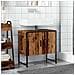 Mobile Lavabo Bagno Legno Antico 60x33x60 Cm Legno Multistrato - Foto miniatura 3