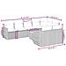 Set Divano Da Giardino 9 Pz Con Cuscini Beige In Polyrattan - Foto miniatura 3